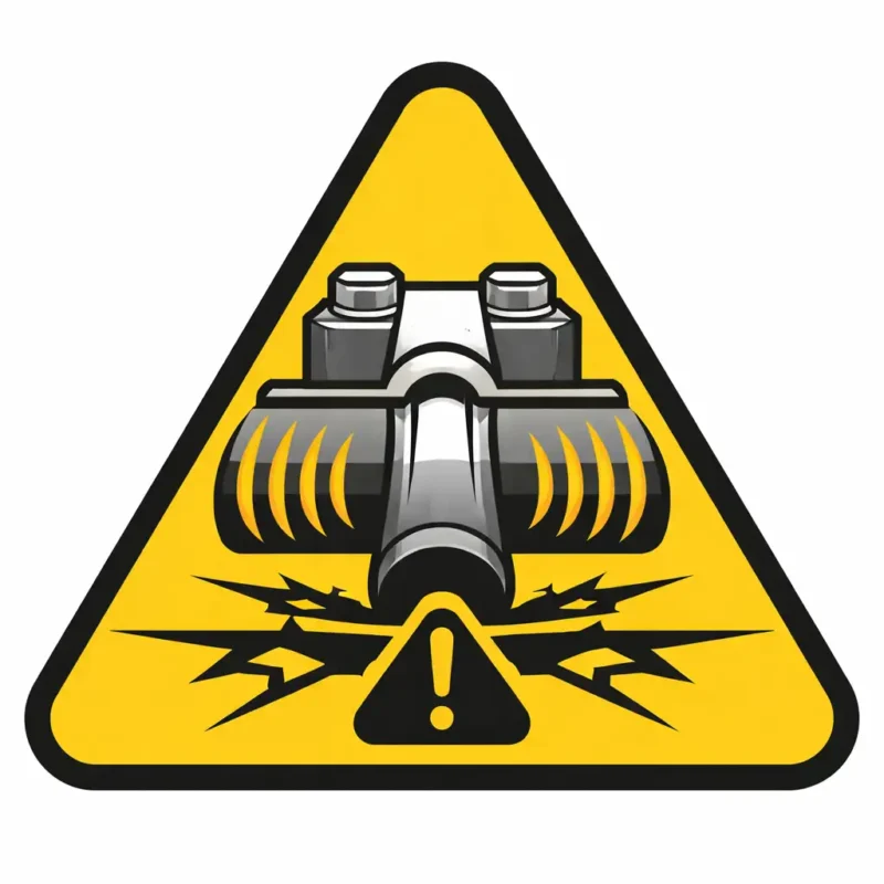 Machine Vibration from Bad Bushing An icon representing increased machine vibration and instability.