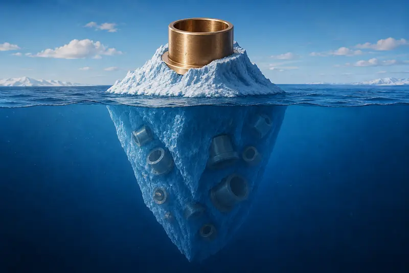 An iceberg showing unit price above water and TCO below