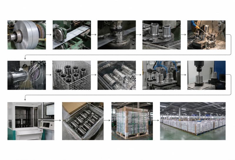 An automated production line for manufacturing bushings