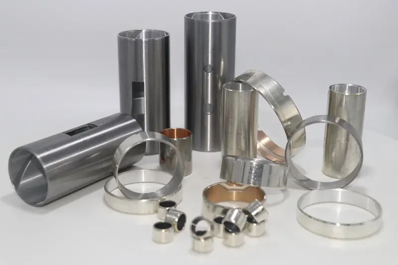 A close-up of various transmission bushings with different materials and designs